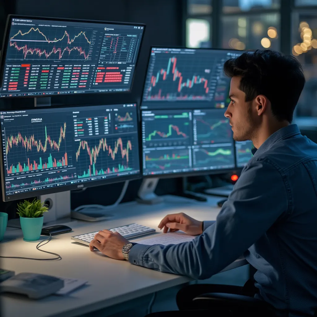 Analistas de FinArg Consult trabajando con datos financieros complejos